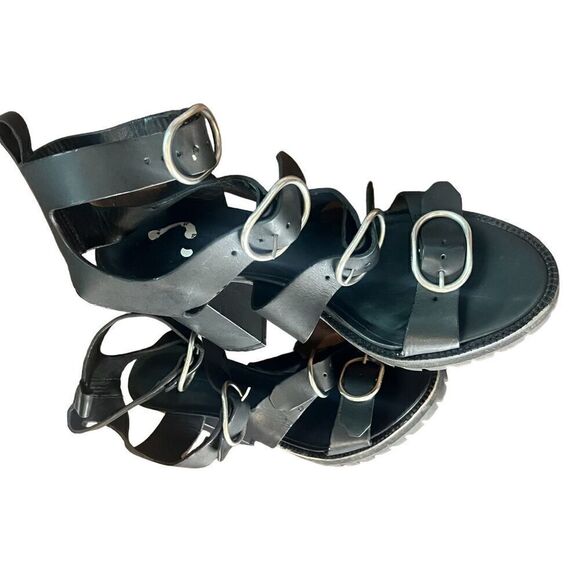 ALLSAINTS Osuna Multi Strap High-Heel Sandals in Black NWOB Size 40/9 - Picture 4 of 8
